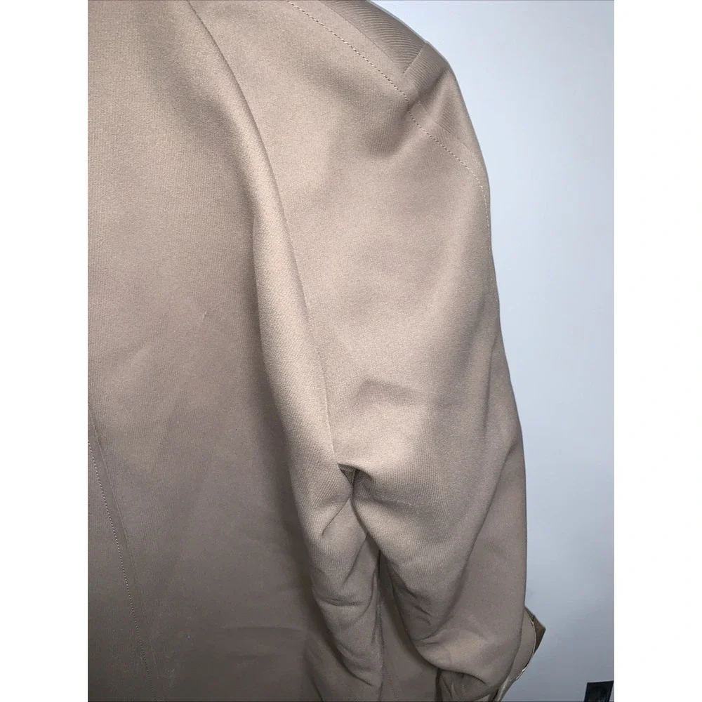 Vintage Botany 500 Trench Coat Mens 42 Beige Belted Plaid Lined USA Fur Lining